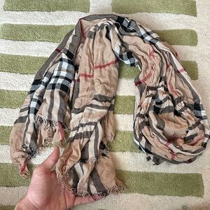 Urban Outfitters Plaid Beige Scarf